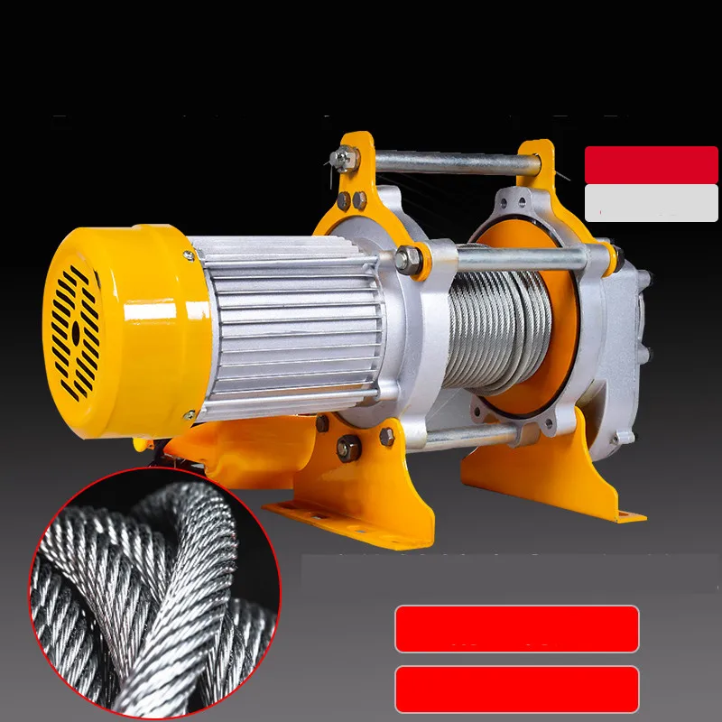 220v/380v 1-1.5T 30m crane hoist wire rope electric aluminum shell household indoor small | Инструменты