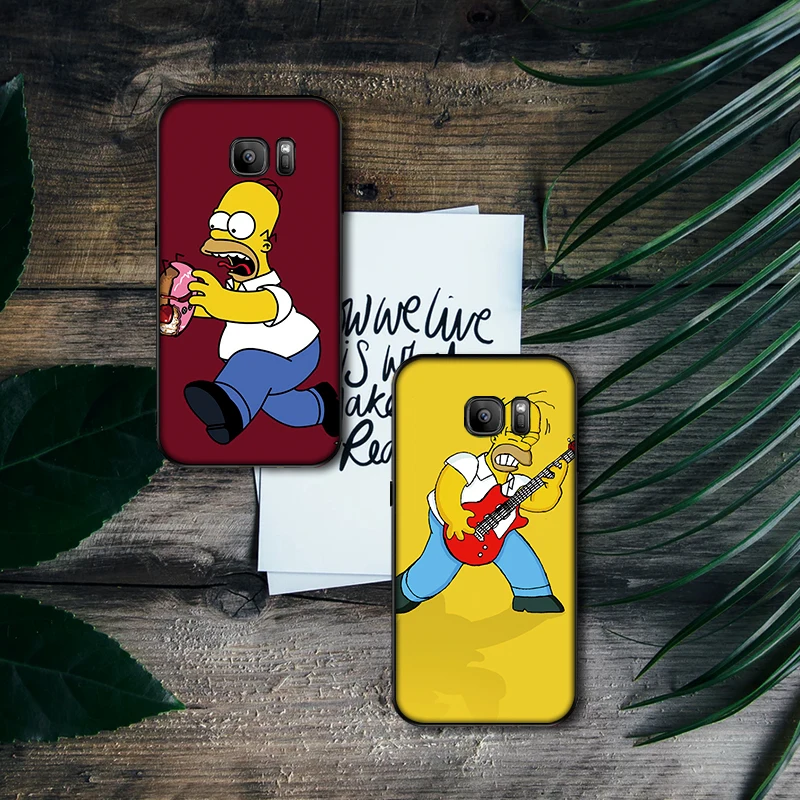 Смешной Симпсоны Мягкий силиконовый чехол для телефона Samsung Galaxy S6 S8 край S7 S9 плюс