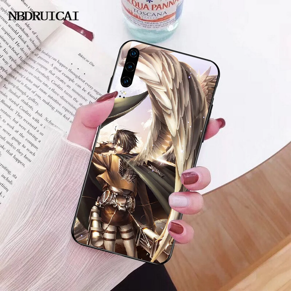 NBDRUICAI Attack on Titan Anime Soft Silicone Black Phone Case For Huawei NOVA 2 PLUS 2s 2i 3i 3E 4E 5 5I PRO | Мобильные телефоны