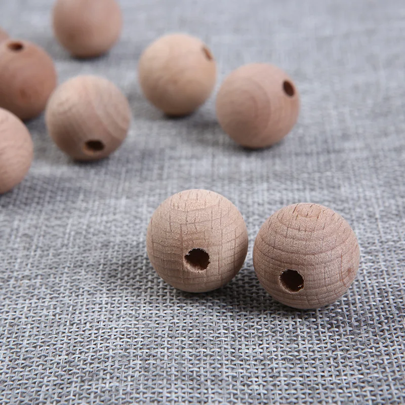 Cuentas de bolas de olmo hechas a mano, abalorios molares para beb&eacute;, accesorios de joyer&iacute;a DIY, Material de cuentas-1