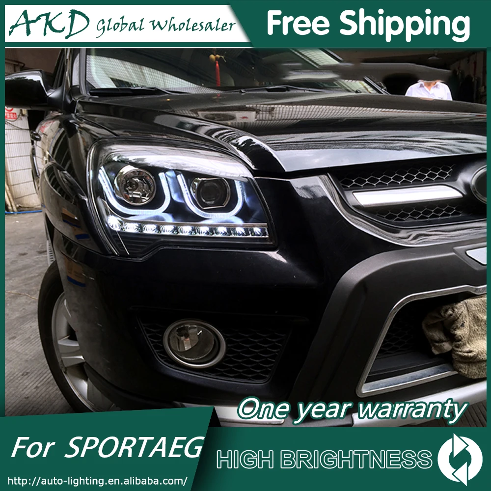 Фары для KIA Sportage 2007-2013 DRL дневные ходовые огни головная лампа светодиодный Биксеноновая лампа Противотуманные фары тюнинг автомобильные аксессуары