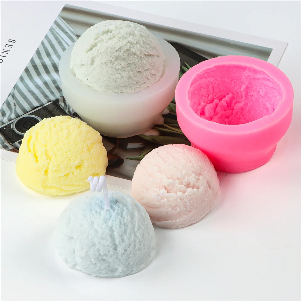 Силиконовая форма для мини-мороженого в форме свечи гибкий Сферический