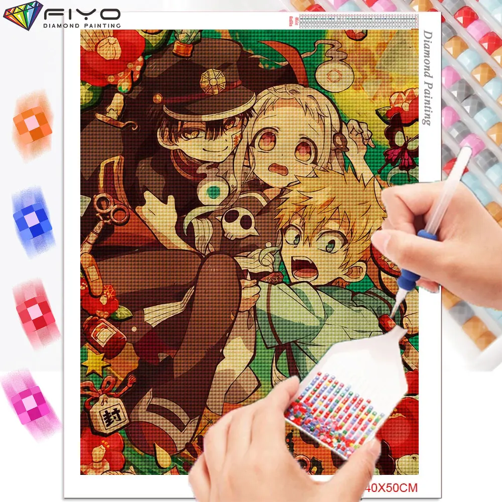 Картина из страз аниме унитаз Ханако Кун картина Стразы полная Мозаика вышивка
