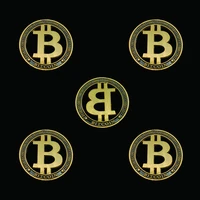 5pcs united states hollow bitcoin gold coin collectible art collection gift commemorative