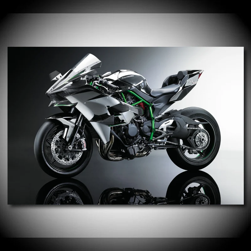 Современная живопись Superbike KAWASAKI NINJA H2 мышечный мотоцикл настенные художественные
