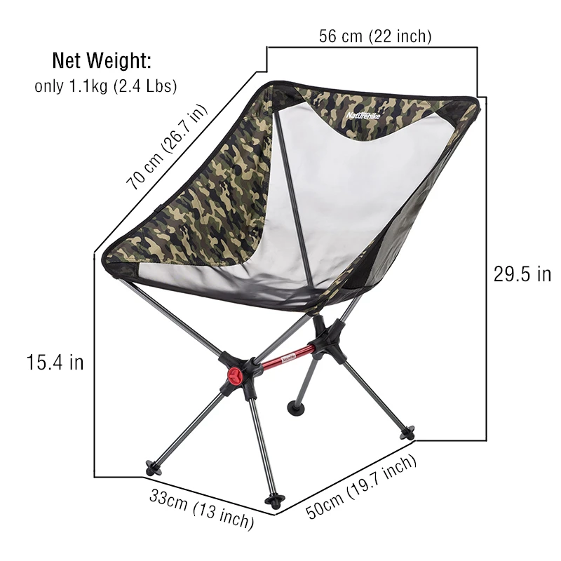 저렴한 Naturehike-피크닉 의자 경량 접이식 비치 의자 휴대용 컴팩트 헤비 듀티 접이식 캠핑 의자 낚시, 아웃도어, 텐트, 활동, 액티비티, 안전한, 내구성