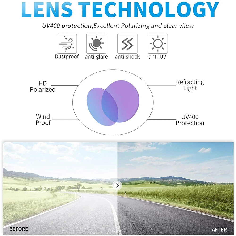 

PIT VIPER Mens Sunglasses 21mm Nasal Distance Glasses Cycling Polarized Car Driving Glasses Glare-free Vision Sunglasses Women