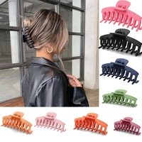 2021 solid color korean style large hair claws for women girls hair accessories hairpins jumbo acrylic matte hair clip hairgrips