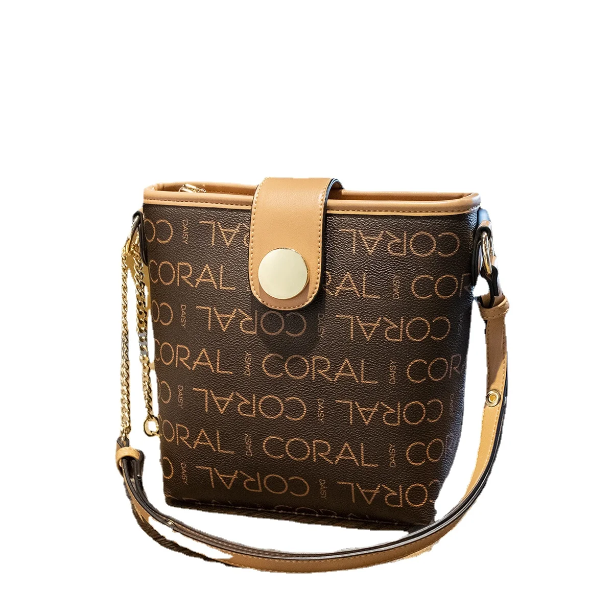 

Ladies high quality bucket bag 2021 one-shoulder messenger handbag