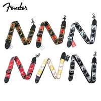 fender fashion printed guitar strap for acoustic electric bass guitar musical accessories colors optional guitar belt