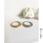 Кольца Peri'sBox золотого и серебряного цвета, скрученный круг, спиральные геометрические кольца для женщин, массивные минималистичные украшения, коллекция 2020