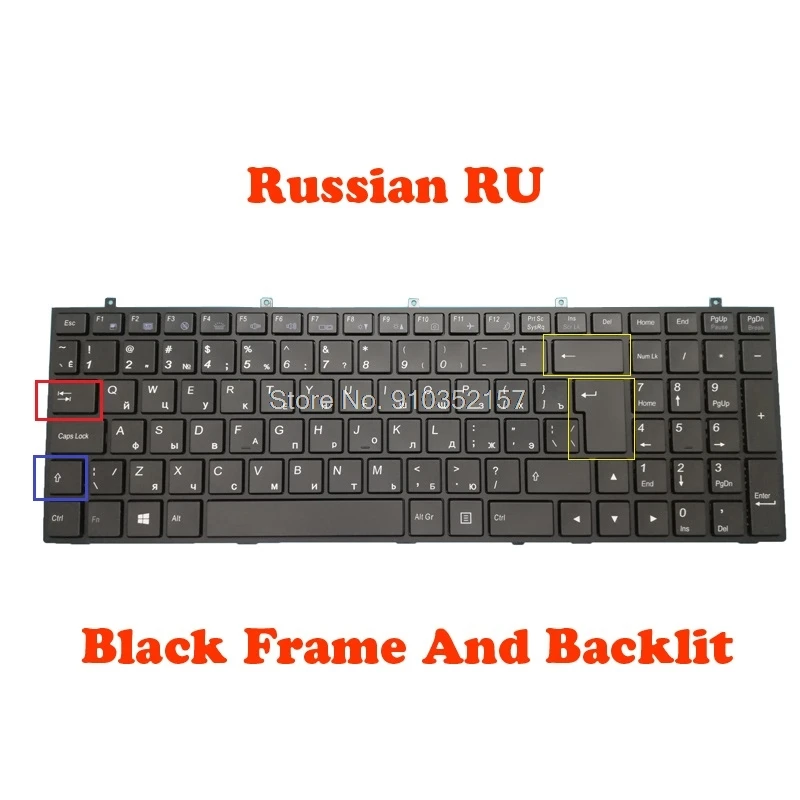 

RU Backlit Keyboard For CLEVO W370ET MP-12A36SU-4304W MP-13H86SUJ4304 6-80-W6700-280-1G 6-80-W6700-280-1 MP-12A33SU-4308 Russia