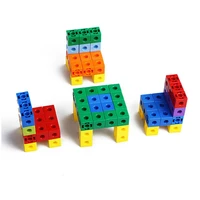 100pcs 10 colors linking counting cubes snap blocks teaching math manipulative kids early education hands on combination of toys