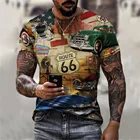Мужская футболка в стиле ретро с 3D-принтом, Европейская и американская мода, футболка в стиле Харадзюку с короткими рукавами, популярный новый товар  1 66,2021