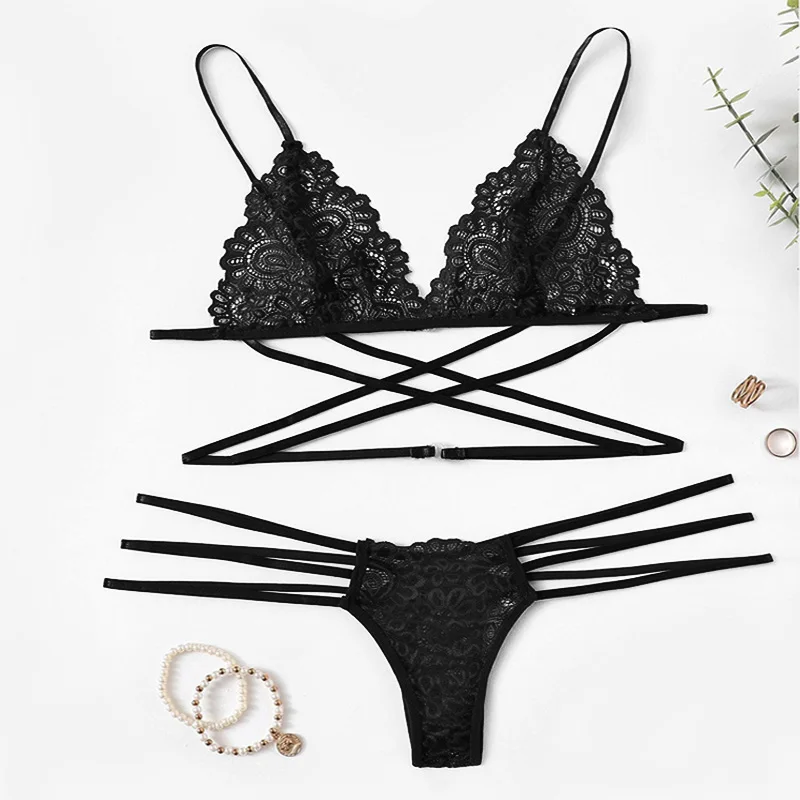 Сексуальное женское белье бюстгальтер набор Цветочные кружевные прозрачные