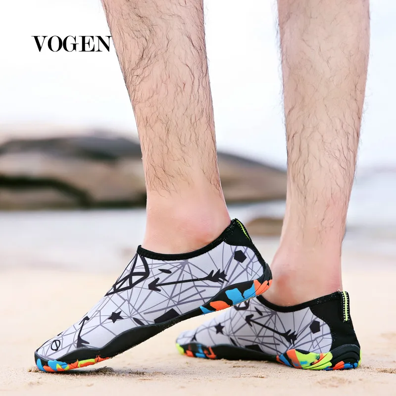

2020 Men Woman Beach Summer Outdoor Wading Shoes Swimming Slipper On Surf Quick-Drying Aqua Shoes Skin Sock Striped Water Shoes