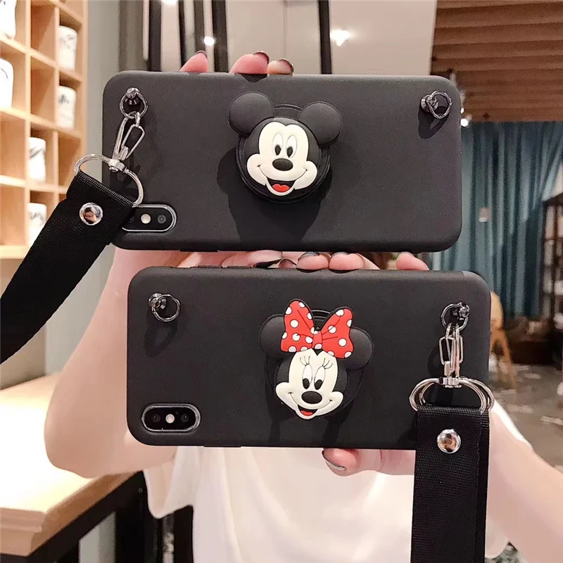 Силиконовый чехол с объемным рисунком Минни для телефона Huawei P40 lite E P30 P20 Pro P10 PLUS P9