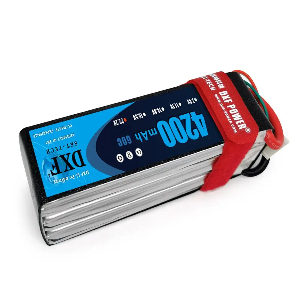 2 шт. DXF Хорошее качество RC Lipo батарея 6S 22 в 4200 мАч 60C Макс 120C для самолета дрона