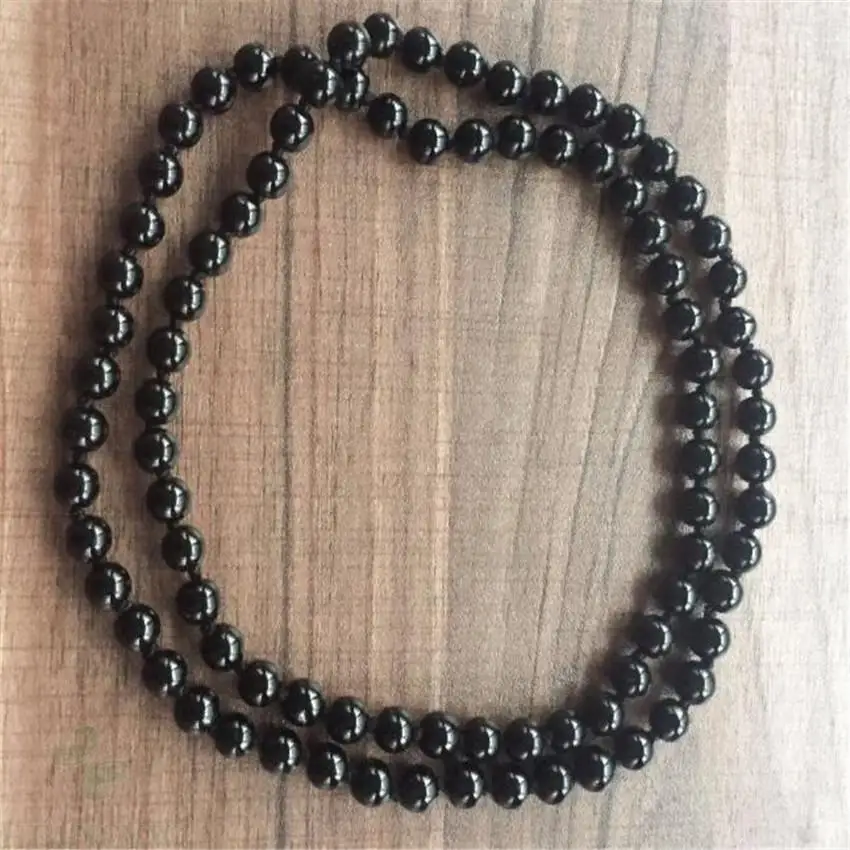 

8mm Natural obsidian Gemstone 108 Beads Mala Necklace DIY Monk Pray Spirituality Bless Chakras Yoga Cuff Sutra Hot Healing