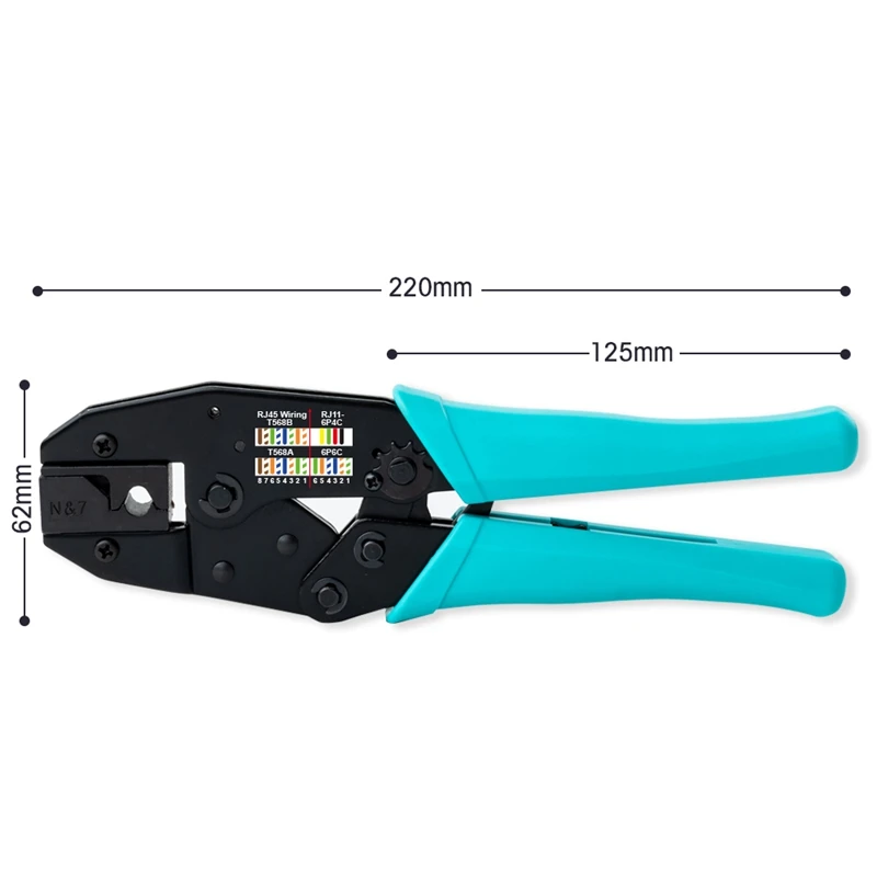 RJ45 инструмент Cat7 щипцы коннектор обжимной для кабеля Cat6A экранированный