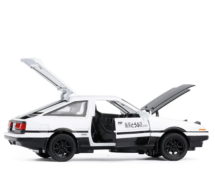 1:32 мультфильм начальный D AE86 сплав металла литья под давлением автомобили модельные автомобили RX7 тяните назад свет игрушки для детей горячий суперкар колеса