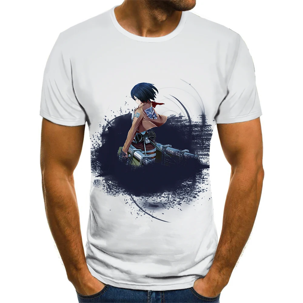 

2021 Final Season Popular Japanese Animation Attack On Titan Print Hot Graphics T-shirt Fashion Anime Kawaii Oversized T-shirt