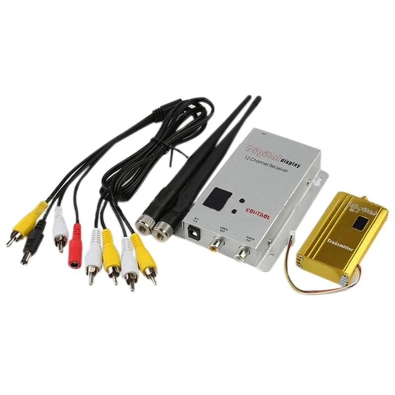 1.2Ghz 1.5W Wireless Audio Video Transmitter Receiver Digital Display 1500mW 8CH 12CH DC 12V For Quadcopter | Игрушки и хобби