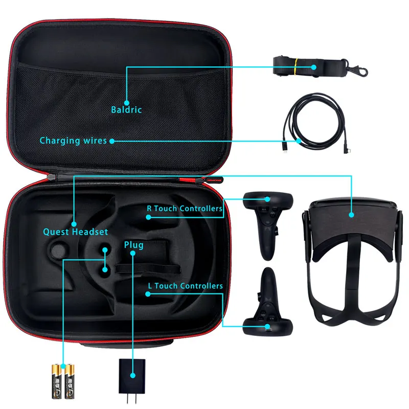 For Oculus Quest Storage Bag Box Carring Case Prtection EVA Hard Cover Shell VR Headset Accessories | Портативная электроника