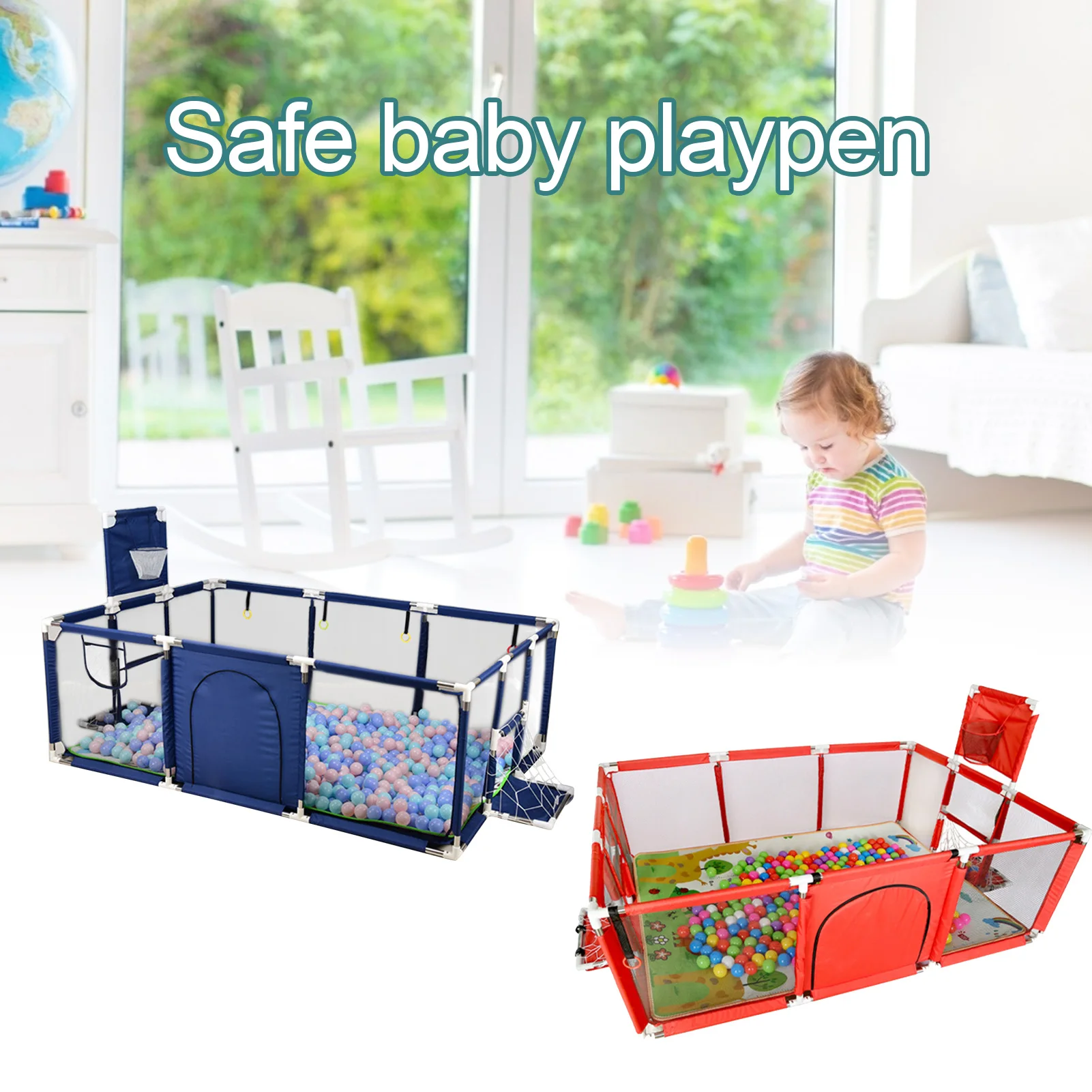 

IMBABY Playpen For Children Piscine a Balle Play Tent Large Area for Baby Fence Kids Tent Baby Crawling Mat Toddler Safety Fence