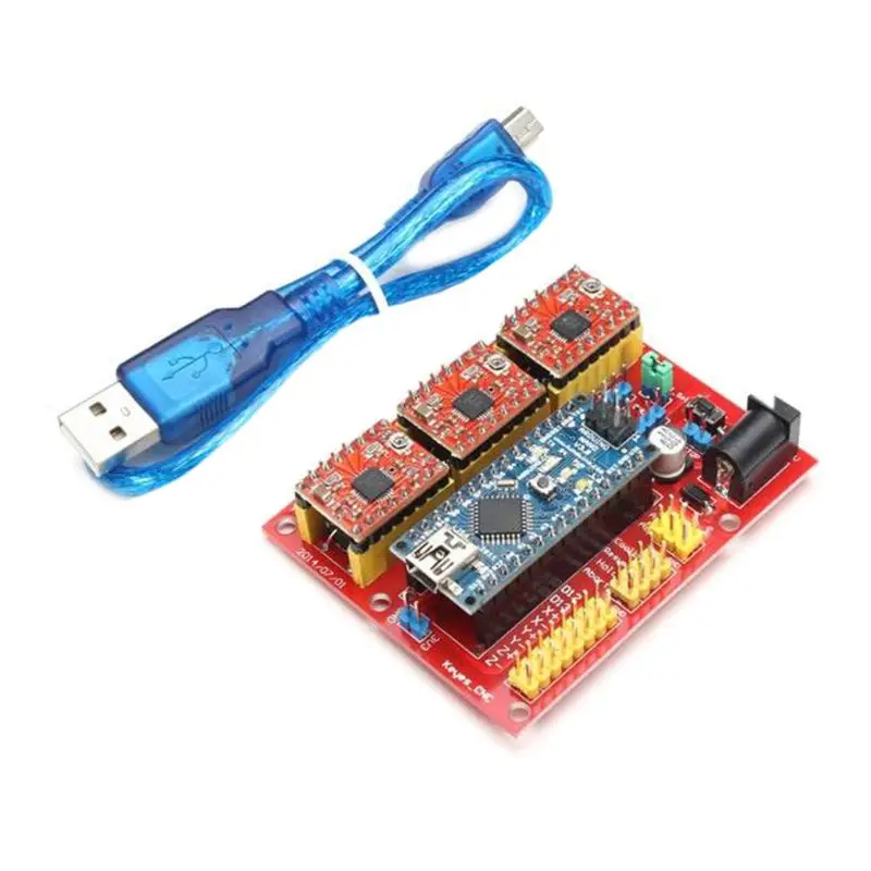 CNC Щит V4 + Nano 3 0 A4988 оси шаговый Драйвер доска гравировальный станок набор|Печатные