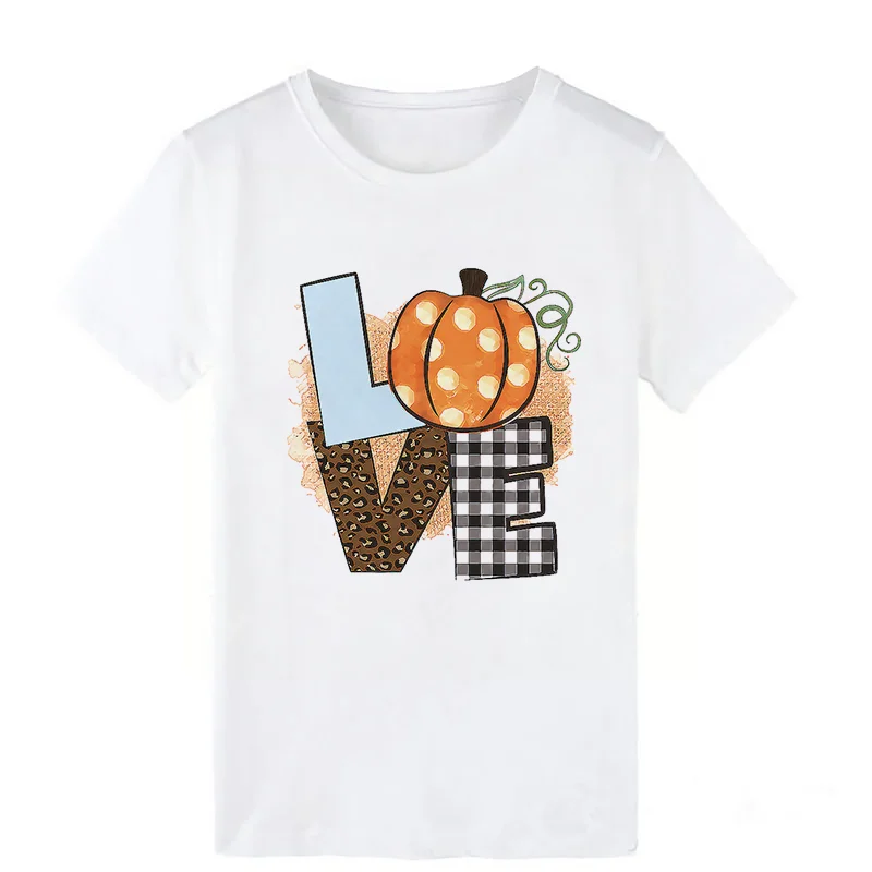 

Women Give Thanks Flower Thanksgiving Fashion Print Happy Halloween Fall Autumn T-shirt Female Graphic Tee Shirt Women Tops