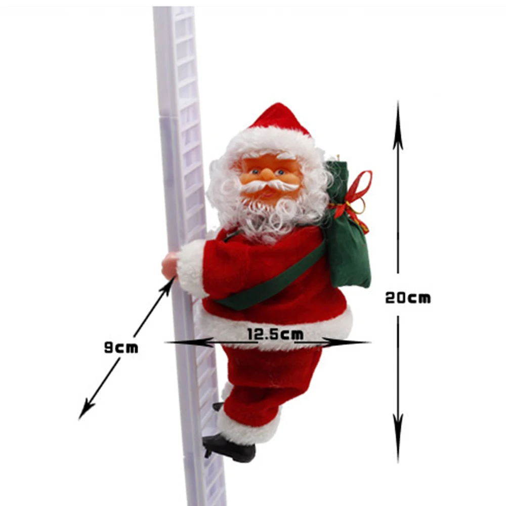 

Electric Santa Climbing Ladder Toy Creative Kids New Year Gift Christmas Tree Wall Decor Home Party Ornament Toy Doll
