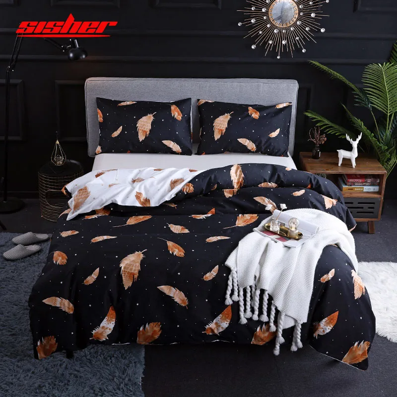 Sisher с принтом в виде листьев постельное белье Пижама для детей и взрослых