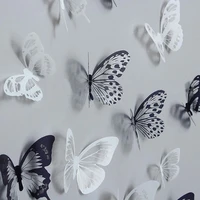 new 18pcslot crystal butterflies 3d wall sticker beautiful butterfly living room for kids room wall decals home decoration