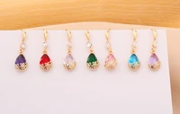 new multicolor zircon earrings for women water drop pendant earrings 2021 fashion personality long earrings e320
