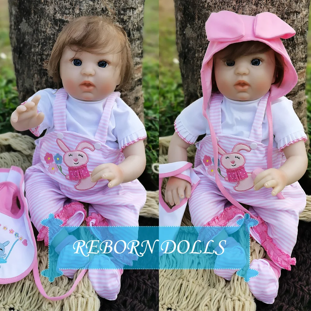 

50cm Silicone baby bebe reborn dolls, lifelike doll reborn babies toys for girl pink princess gift brinquedos for kids