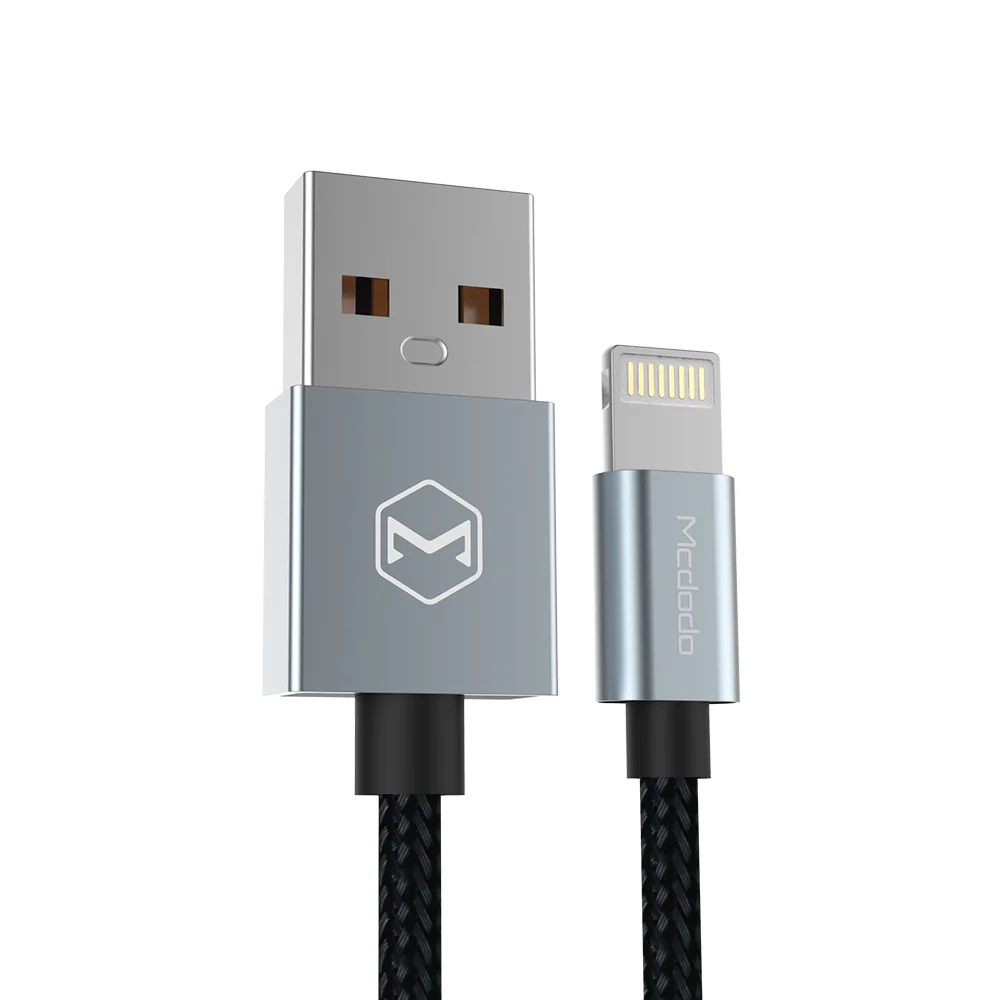 Gray Mcdodo MFI usb-кабель для iPhone Apple iPhone X Xs Max XR 8 7 6 plus 2.4A Быстрый зарядный кабель мобильного телефона Зарядное устройство кабель для передачи данных - Цвет: Gray