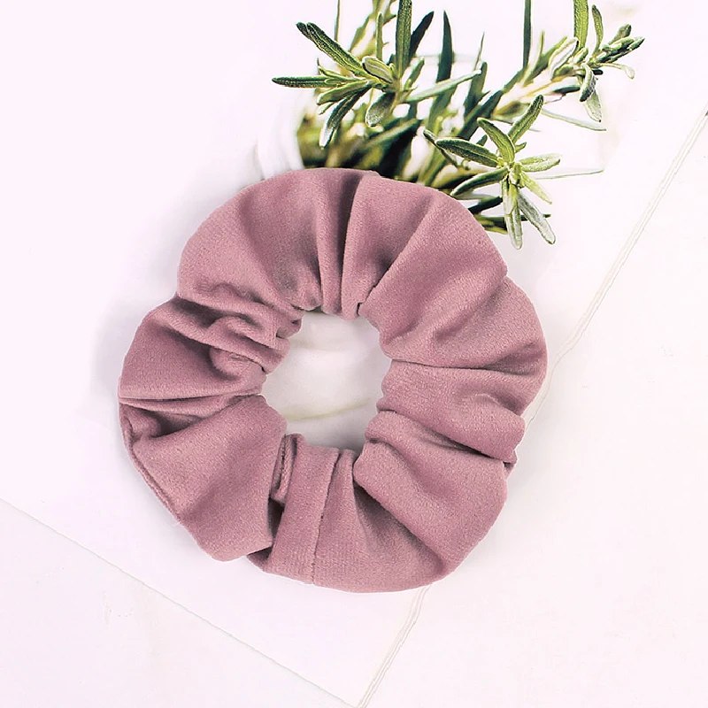 Резинка для волос женская замшевая однотонная |