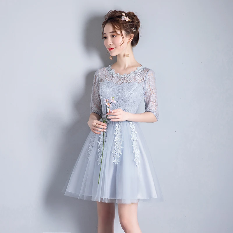 Серые Бордовые Платья для подружки невесты элегантные женские свадебной