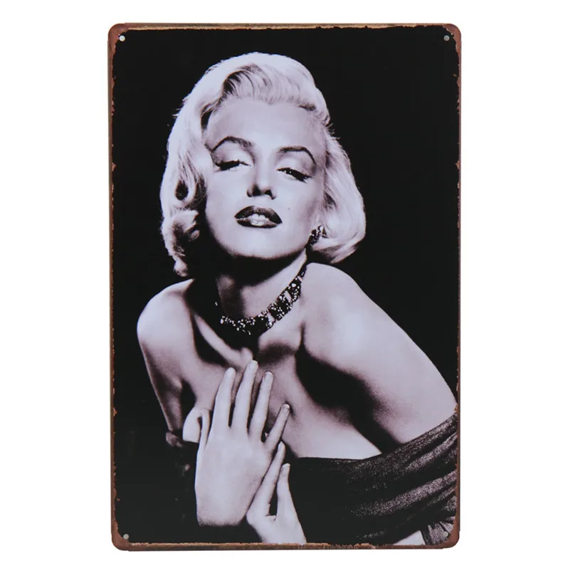 Классический фильм красота наклейки на стену Pub Club металлическая пластина с