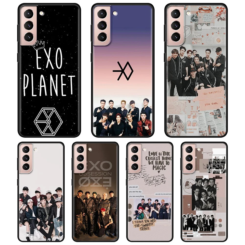 Чехол для телефона Samsung Galaxy S20 S21 FE Ultra S22 S10 S9 S8 Plus S10Lite S10e Note 20 10plus Kpop EXO Music team |