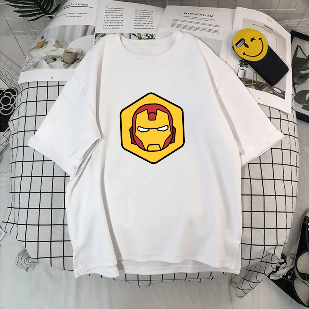 Оригинальная Хлопковая мужская футболка с супергероями простая коротким
