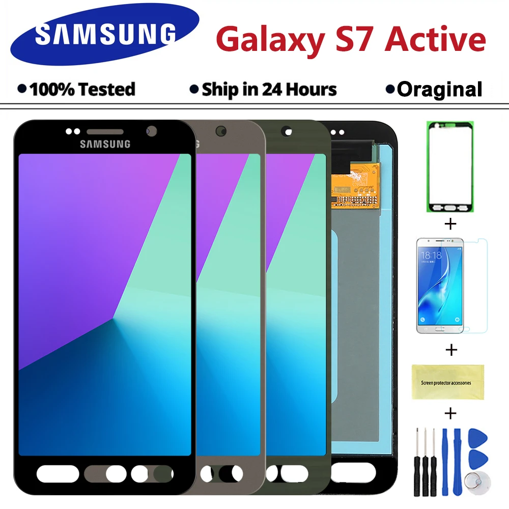 5 1 &quotSuper AMOLED для Samsung Galaxy s7 Активный ЖК SM G891A дисплей сенсорный экран дигитайзер