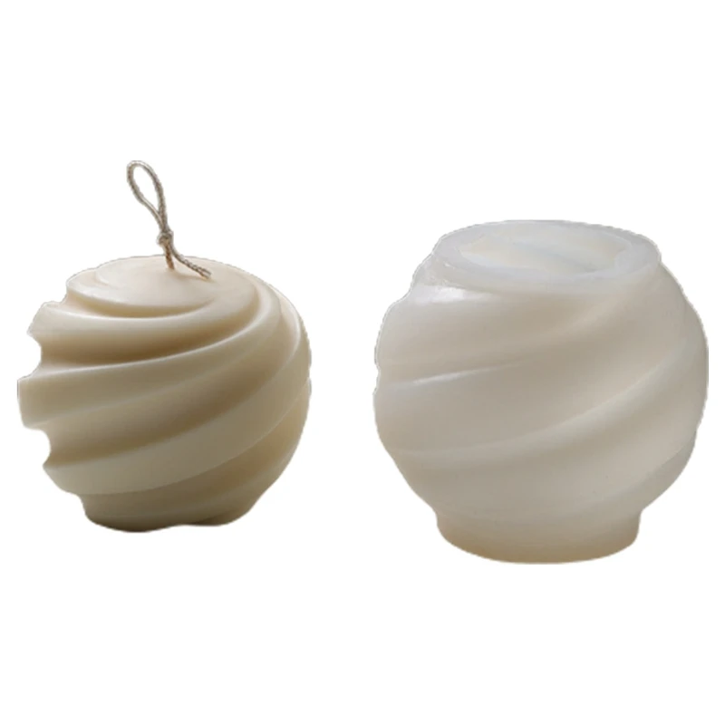 

Новинка 2021 г., силиконовая форма с большими резьбовыми шариками, уникальный круглый спиральный фотоинструмент «сделай сам»