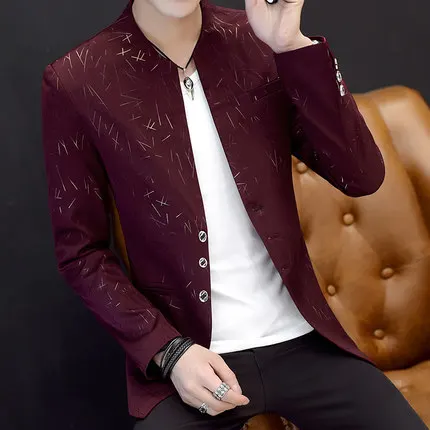 Бургундия Мужской белый блейзер мужской летний Блейзер Masculino Slim Fit Chaqueta формальный Hombre бордовый мужской повседневный Блейзер, куртка - Цвет: Бургундия
