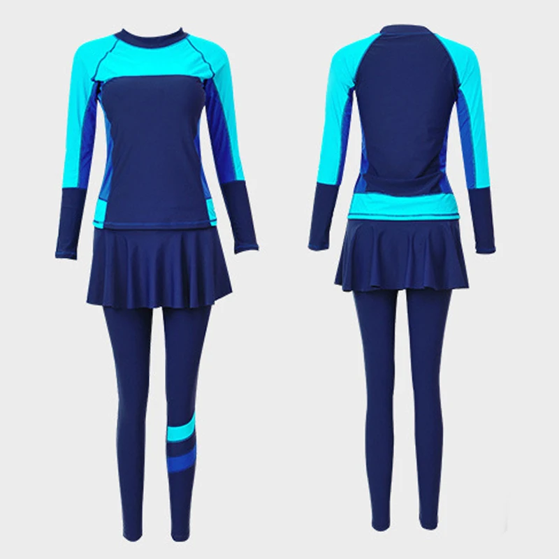 Женский купальник из 2 предметов Африканский Исламский с длинным рукавом большие