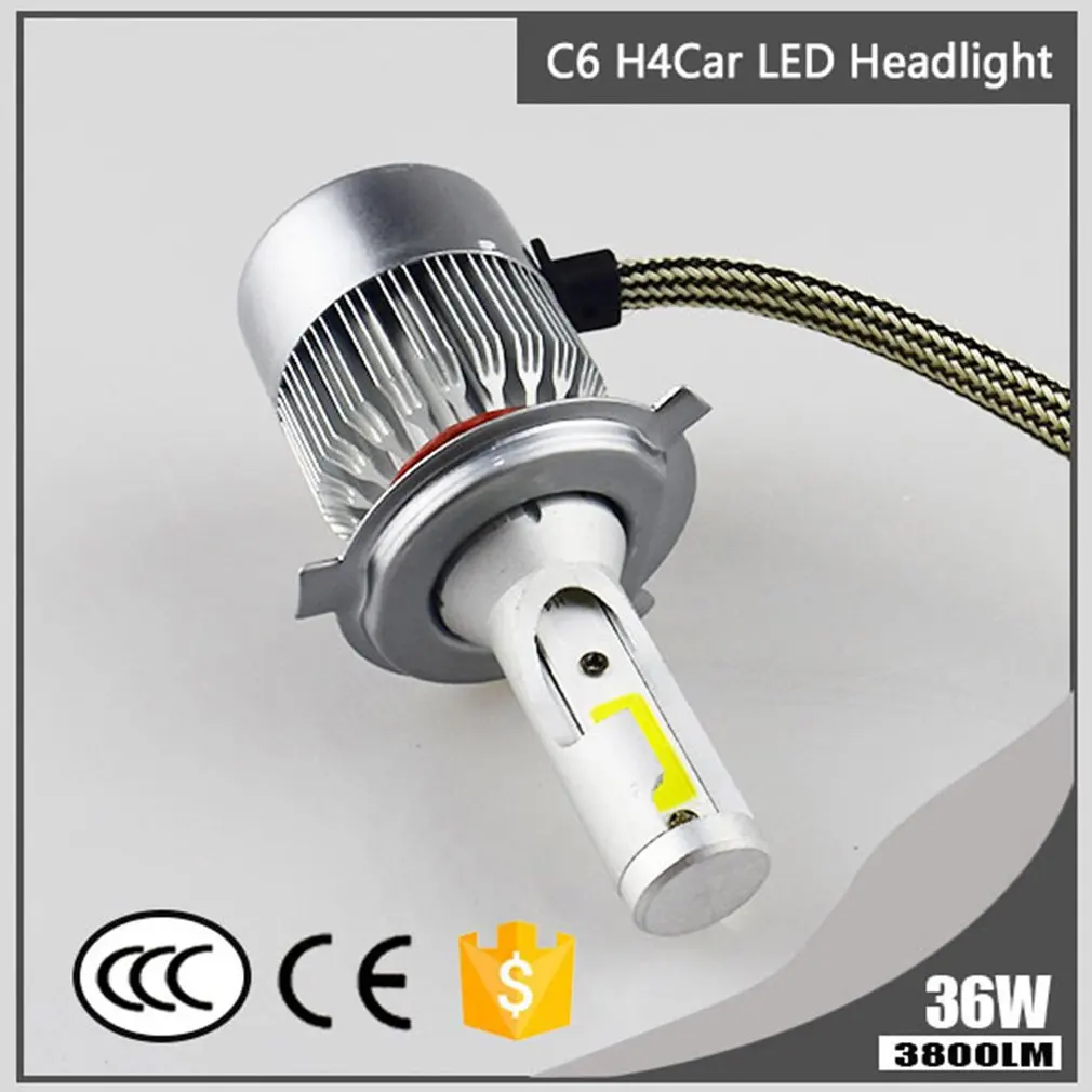 

Newest 2 Pcs Led Headlight 6000K 36W 3800LM C6 Headlight Car Hi/Lo Beam Auto Bulbs