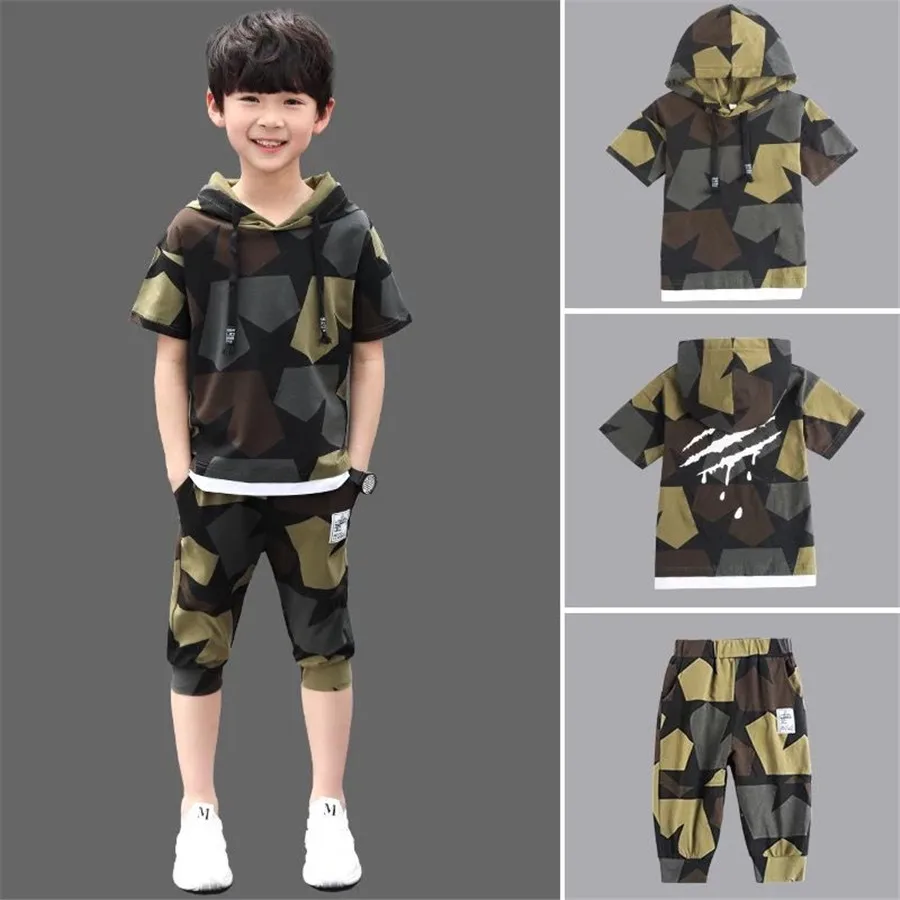 

Футболка с коротким рукавом и штаны для мальчиков 8-14 лет