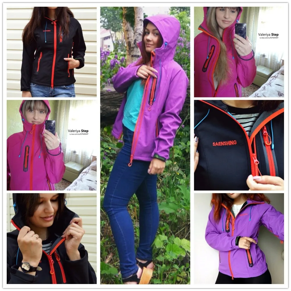 SAENSHING Водонепроницаемая флисовая куртка женская брендовая дождевик верхняя
