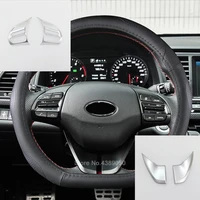 for hyundai kona encino 2019 2018 abs matte car steering wheel button frame cover trim car styling accessories 2pcs